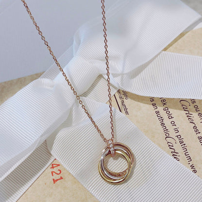 [Elowen Jewels]TRINITY NECKLACE GOLD  DIAMONDS