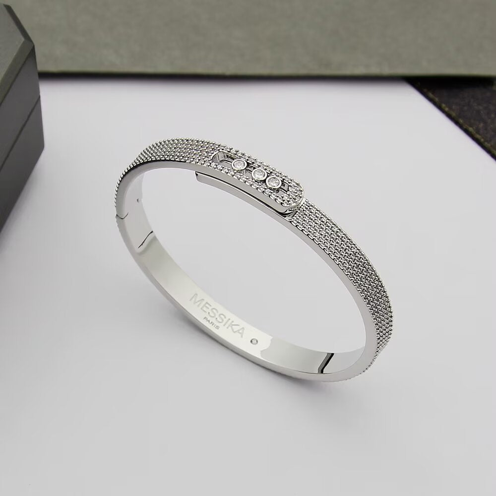 [Elowen Jewelry]Move Noa Full Pavé Diamond Bangle Bracelet