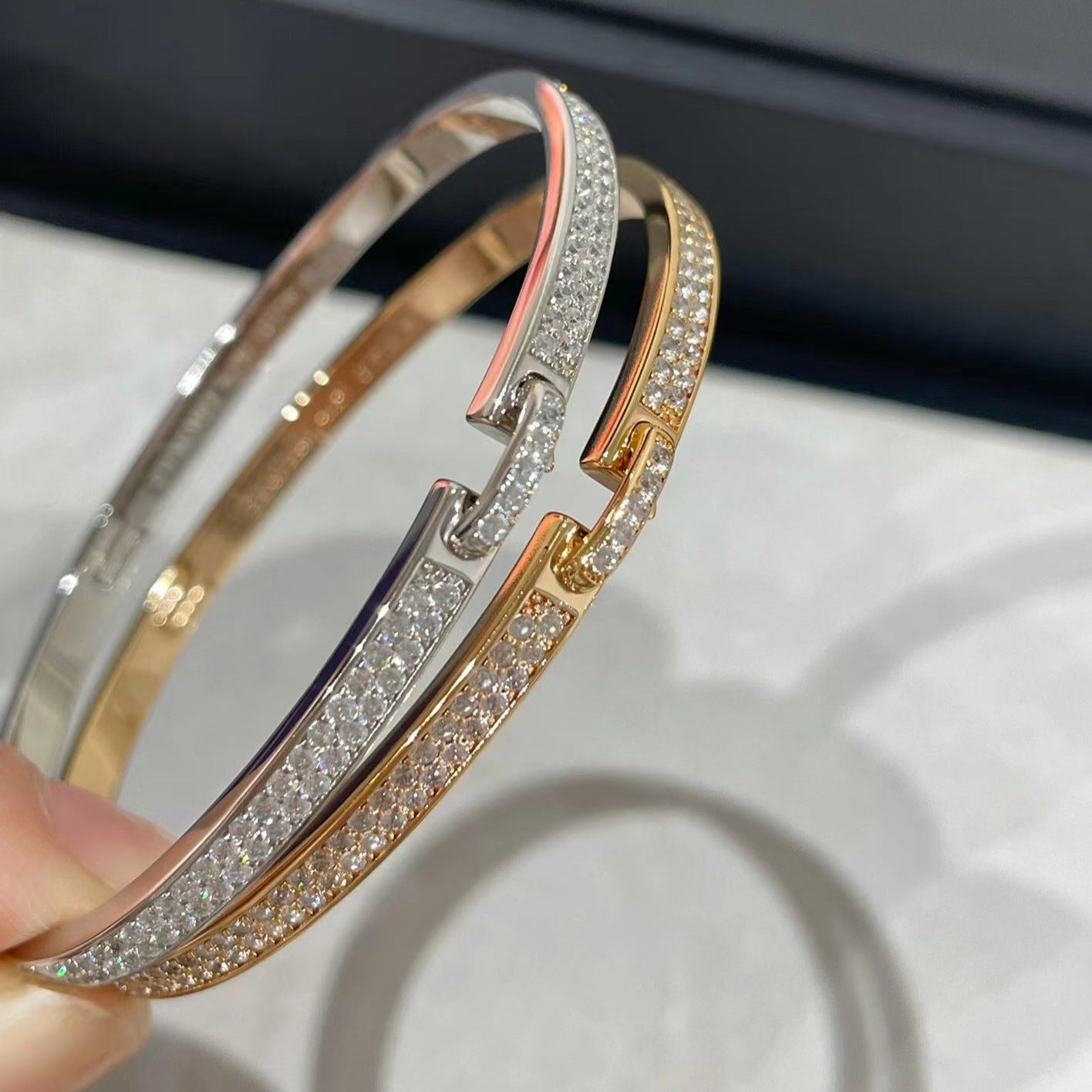 [Elowen Jewels]LIENS VIDENCE DIAMOND PAVED BRACELET