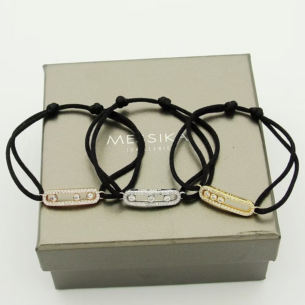 [Elowen Jewelry]Messika Care(s) pink cord pavé bracelet