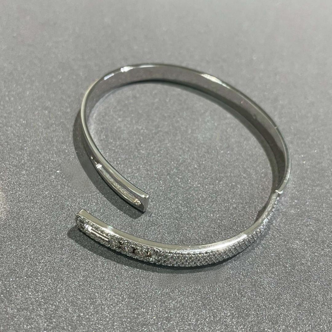 [Elowen Jewelry]Move Noa Rose Gold Pavé Diamond Bangle Bracelet