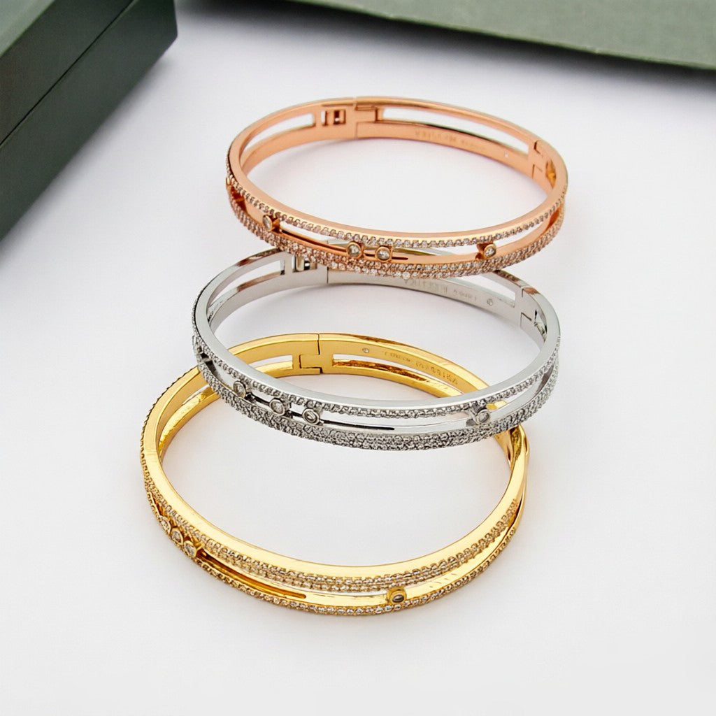 [Elowen Jewelry]Move Romane pavé bangle