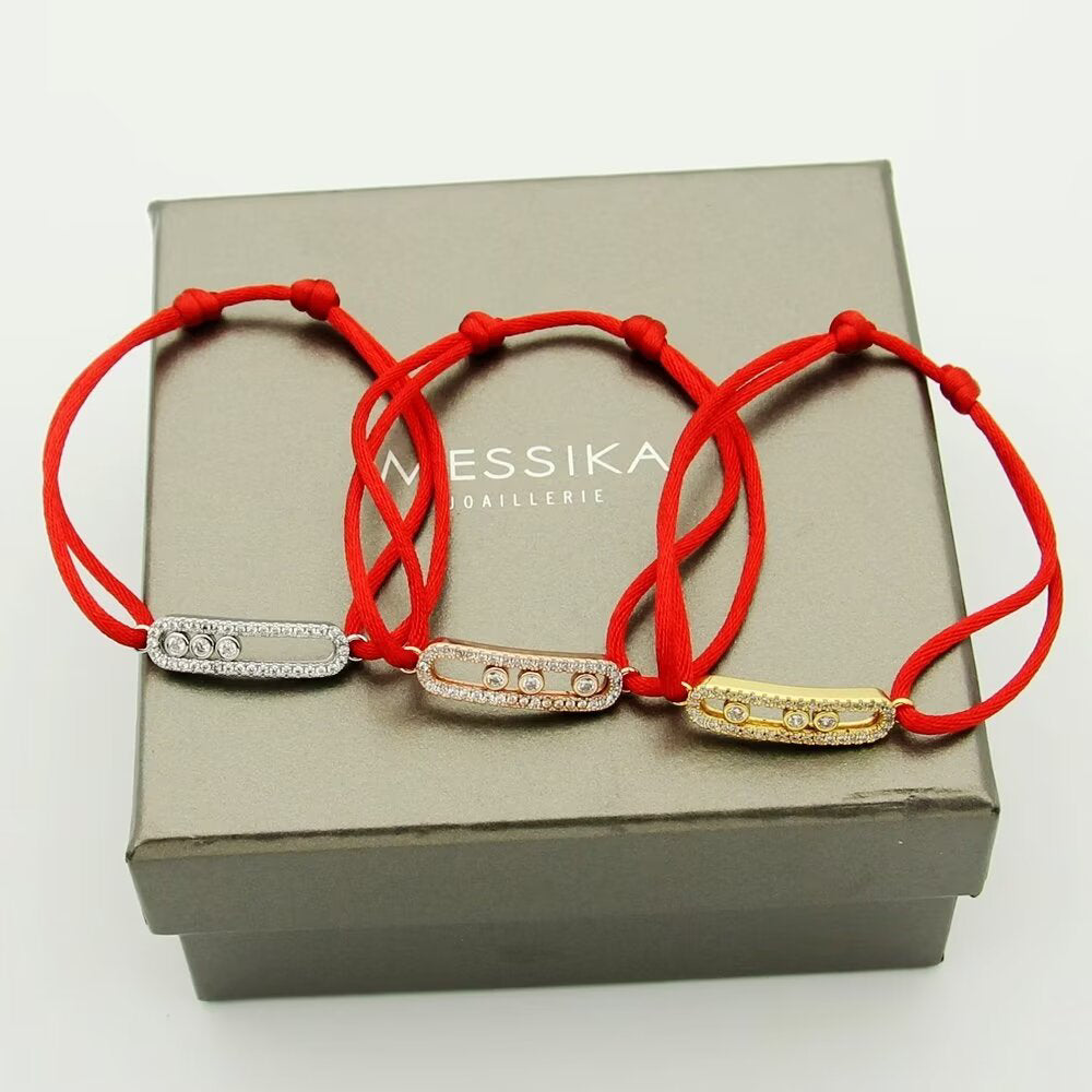 [Elowen Jewelry]Messika Care(s) pink cord pavé bracelet