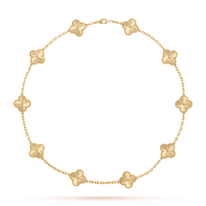 [Elowen Jewels]CLOVER 10 MOTIFS LASER NECKLACE