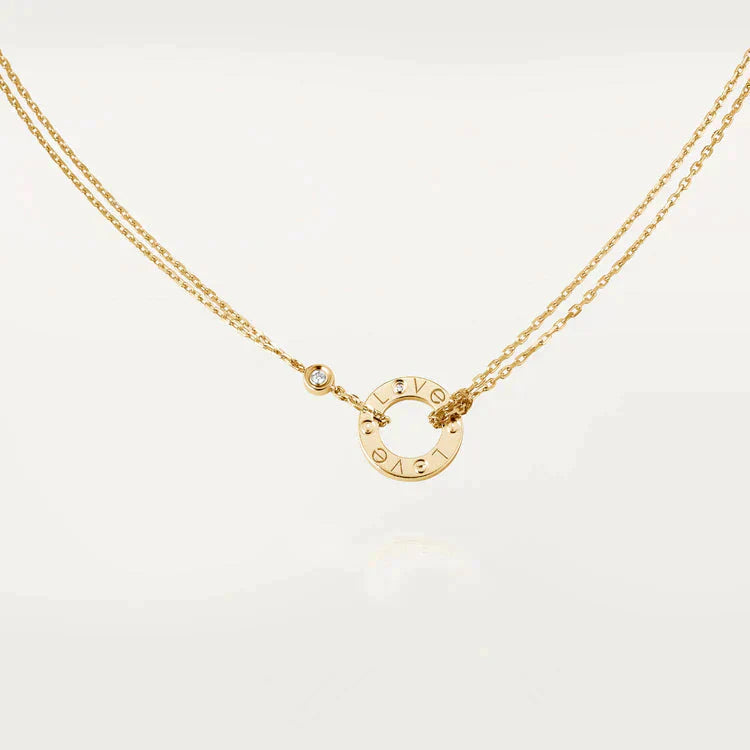 [Elowen Jewels]LOVE NECKLACE 16MM 2 DIAMONDS