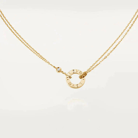 [Elowen Jewels]LOVE NECKLACE 16MM 2 DIAMONDS