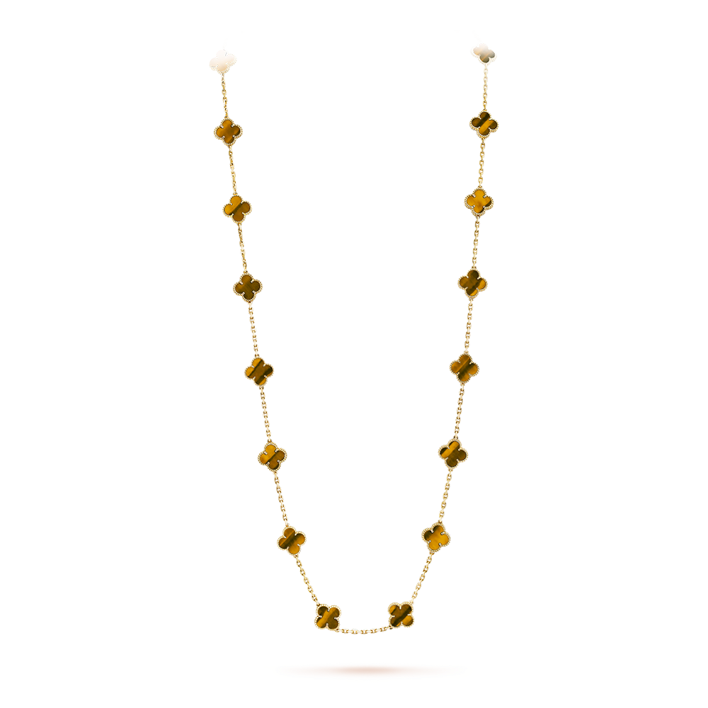 [Elowen Jewels]CLOVER 20 MOTIFS TIGER EYE ROSE GOLD