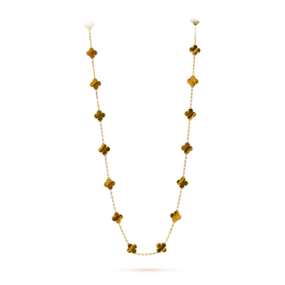 [Elowen Jewels]CLOVER 20 MOTIFS TIGER EYE ROSE GOLD
