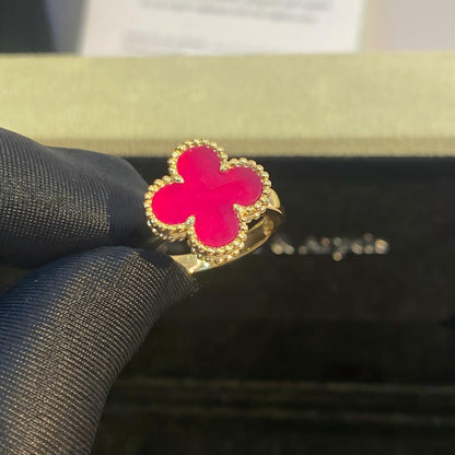 [Elowen]NEW CLOVER PINK ENAMEL RINGS