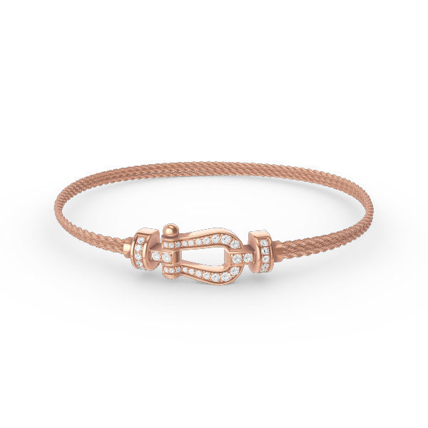 [Elowen Jewels]FORCE SMALL HORSESHOE  DIAMOND CHAIN ROPE BRACELET
