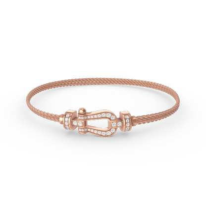 [Elowen Jewels]FORCE SMALL HORSESHOE  DIAMOND CHAIN ROPE BRACELET
