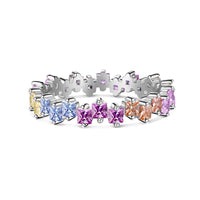 [Elowen Jewel]Mixed Colorful Square Staggered Rings