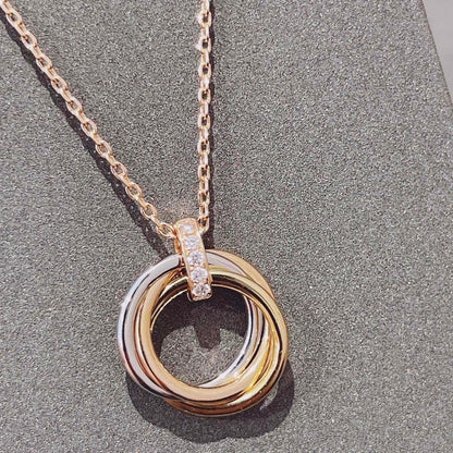 [Elowen Jewels]TRINITY NECKLACE GOLD  DIAMONDS