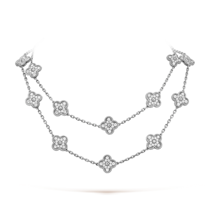 [Elowen Jewels]CLOVER 20 MOTIFS DIAMOND SILVER