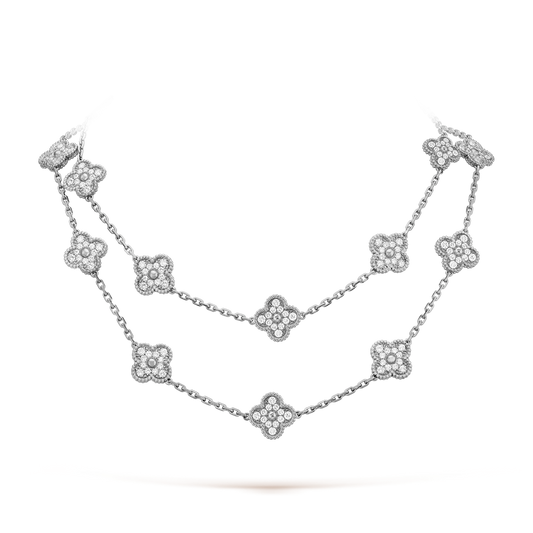 [Elowen Jewels]CLOVER 20 MOTIFS DIAMOND SILVER