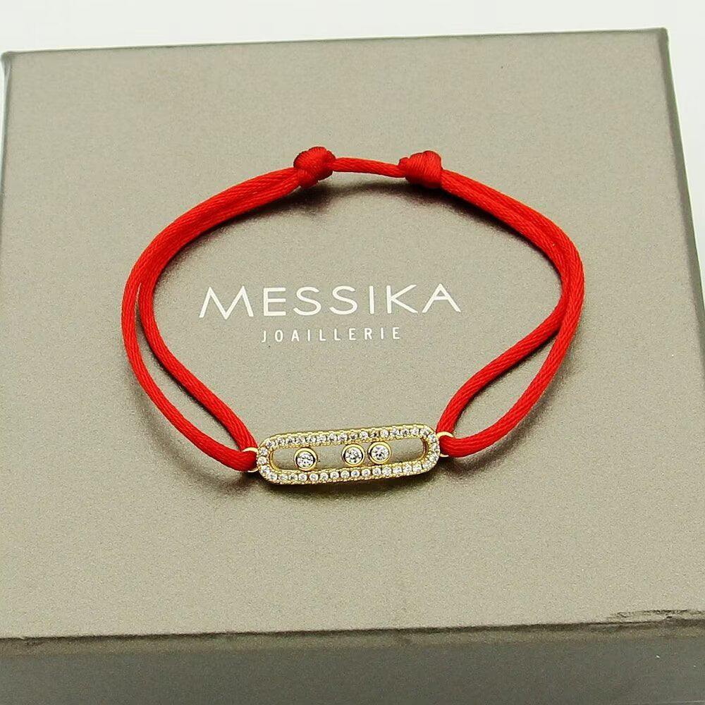 [Elowen Jewelry]Messika Care(s) pink cord pavé bracelet