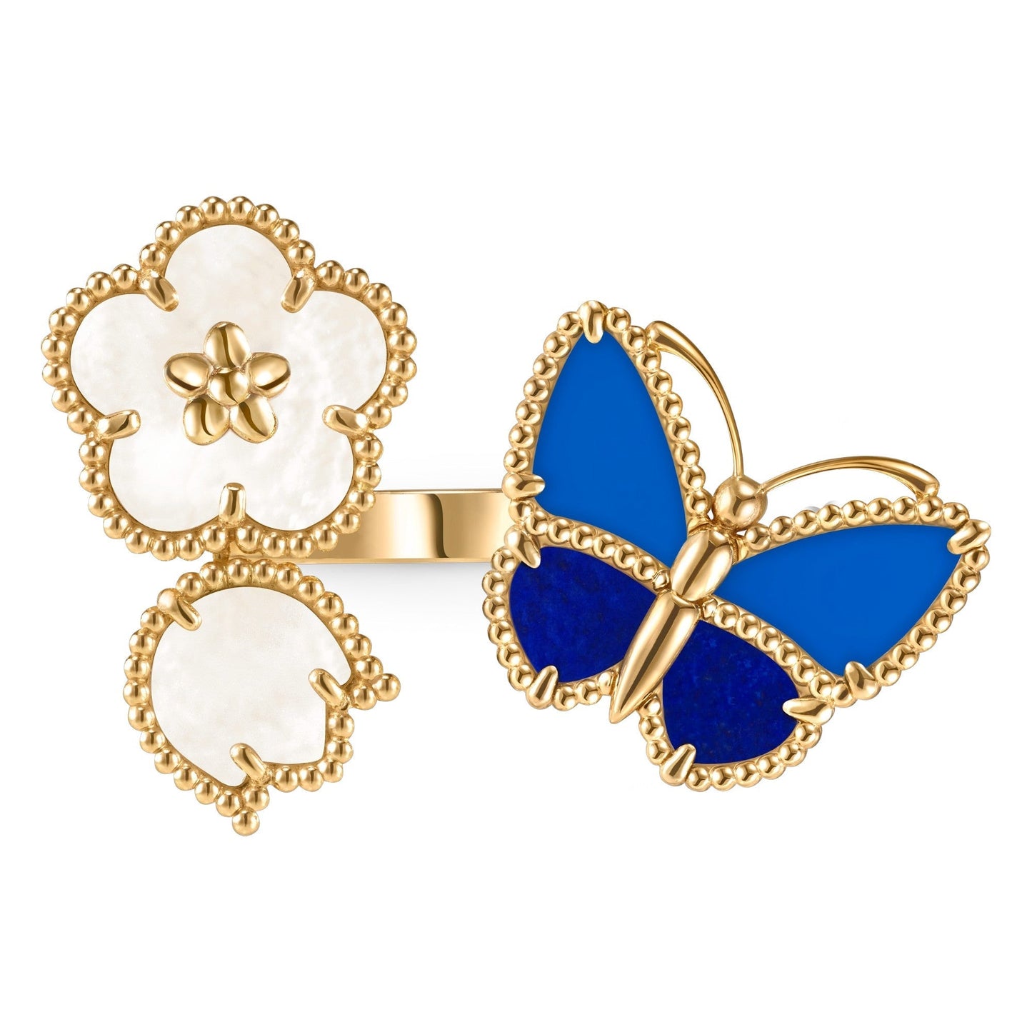 [Elowen Jewels]LUCKY SPRING BUTTERFLY OPEN-FACE RINGS