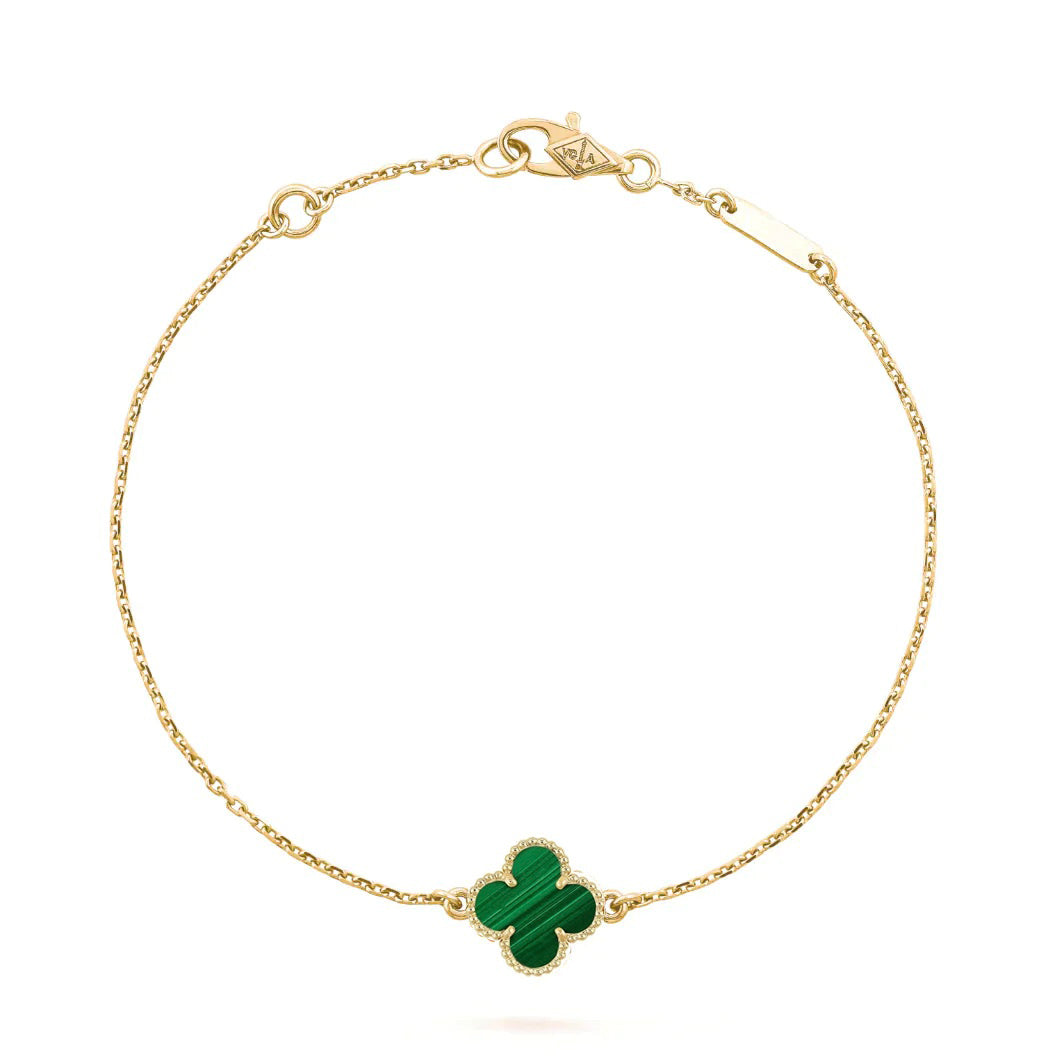 [Elowen Jewels]CLOVER BRACELET MALACHITE 1 MOTIF