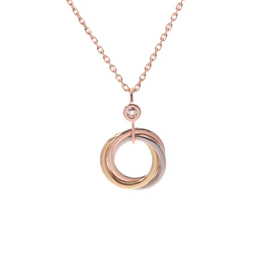 [Elowen Jewels]TRINITY SILVER GOLD PINK GOLD NECKLACE