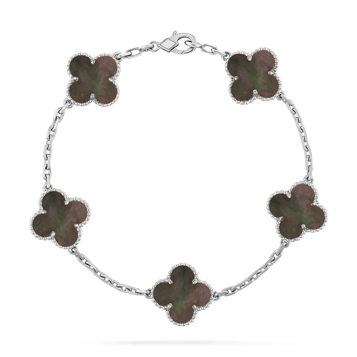 [Elowen Jewels] CLOVER 5 MOTIF GRAY MOP BRACELET COLLECTION