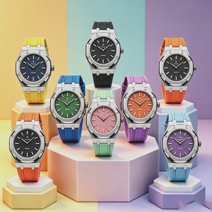 Royal Oak Pop Series Exclusive Model, Fully Encased Stainless Steel Case and Fluororubber Strap