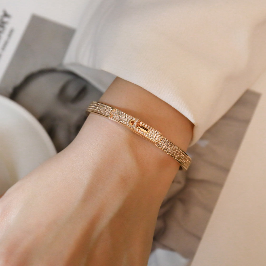 [Elowen Jewels]KELLY BRACELET DIAMOND PAVED