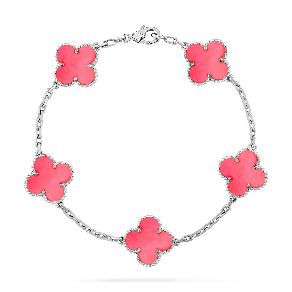 [Elowen Jewels] CLOVER 5 MOTIFS  PINK MOP BRACELET COLLECTION