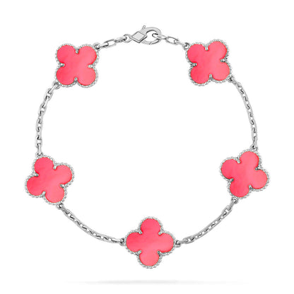 [Elowen Jewels] CLOVER 5 MOTIFS  PINK MOP BRACELET COLLECTION