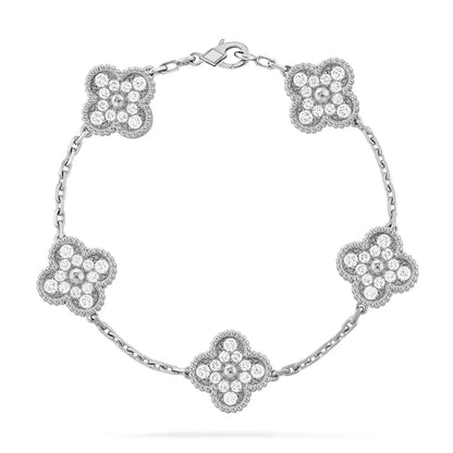 [Elowen Jewels] CLOVER 5 MOTIF FULL DIAMOND BRACELET COLLECTION
