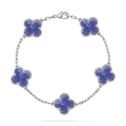 [Elowen Jewels]CLOVER 5 MOTIF BLUE VEINS BRACELET COLLECTION
