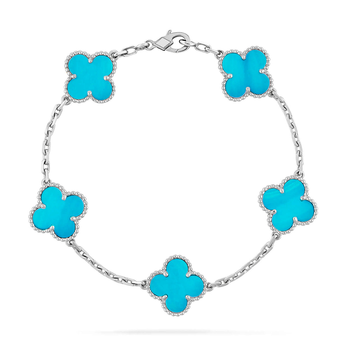 [Elowen Jewels] CLOVER 5 MOTIF TURQUOISE BRACELET COLLECTION