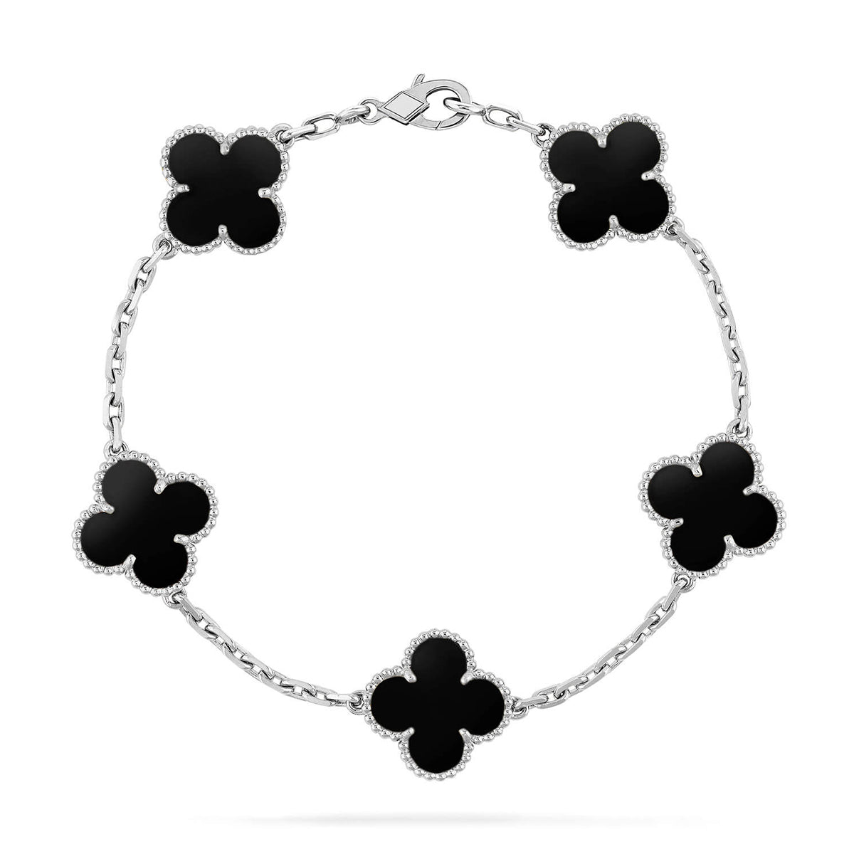 [Elowen Jewels] CLOVER 5 MOTIF ONYXS BRACELET COLLECTION