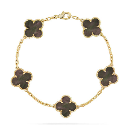 [Elowen Jewels] CLOVER 5 MOTIF GRAY MOP BRACELET COLLECTION