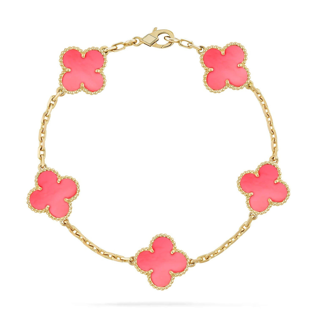 [Elowen Jewels] CLOVER 5 MOTIFS  PINK MOP BRACELET COLLECTION