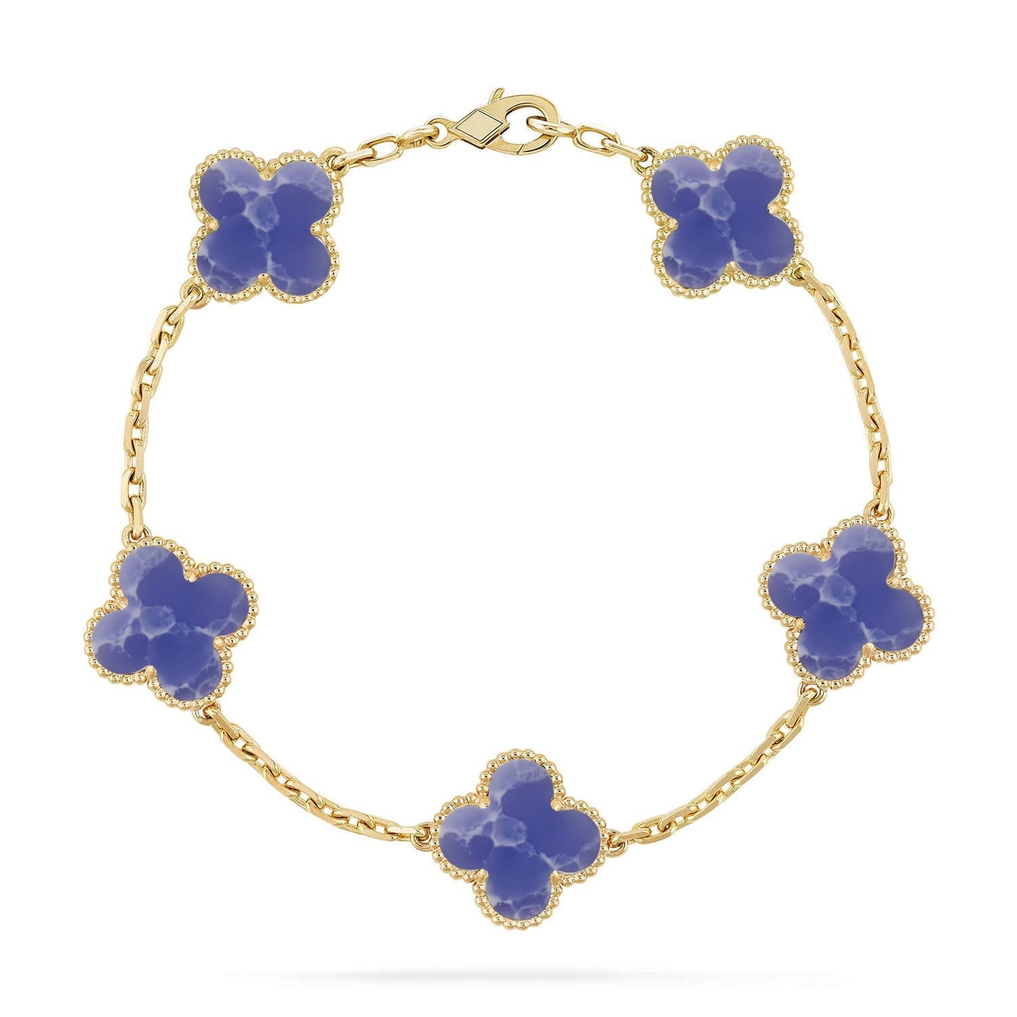 [Elowen Jewels]CLOVER 5 MOTIF BLUE VEINS BRACELET COLLECTION