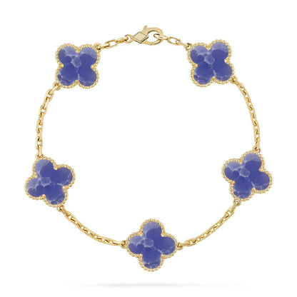 [Elowen Jewels]CLOVER 5 MOTIF BLUE VEINS BRACELET COLLECTION