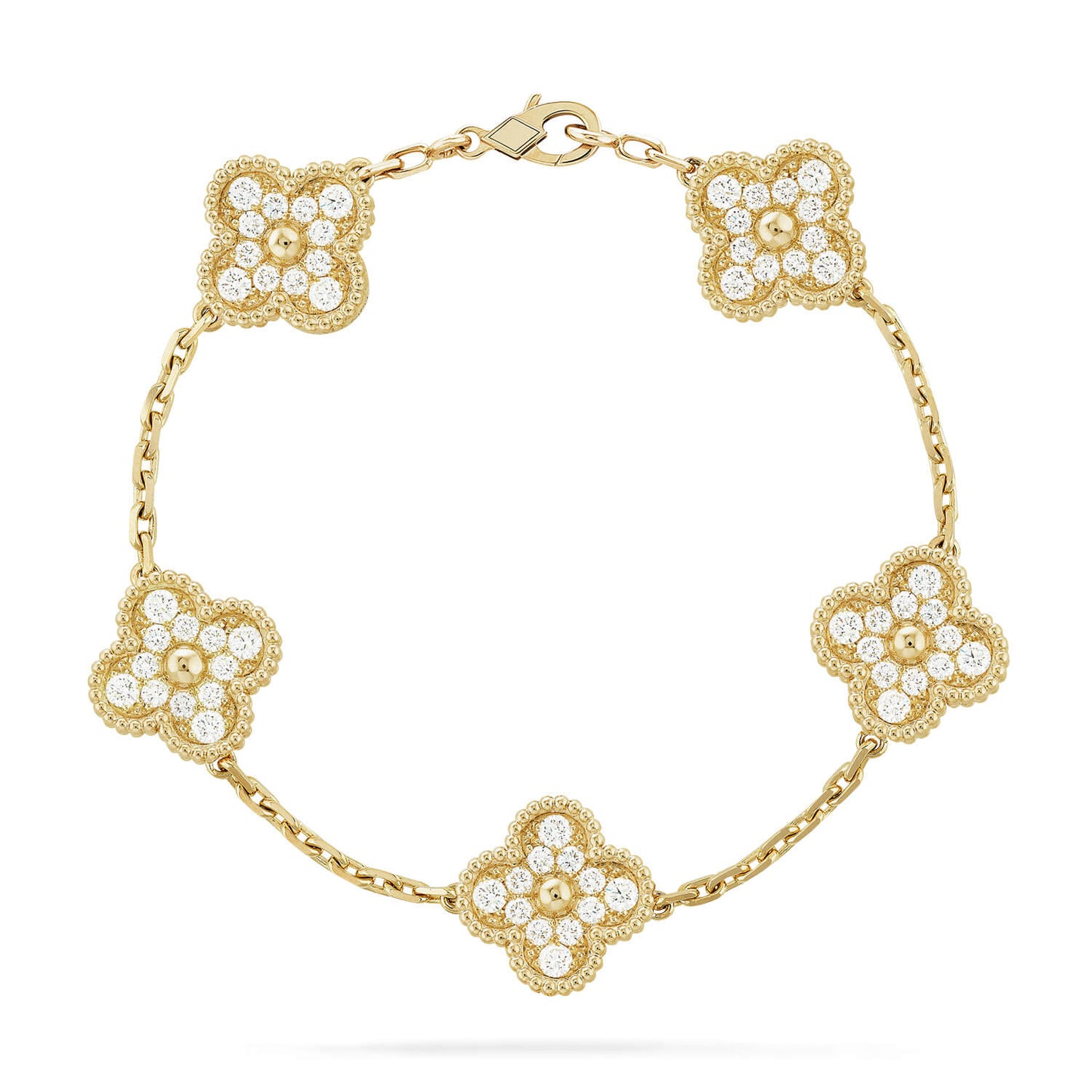 [Elowen Jewels] CLOVER 5 MOTIF FULL DIAMOND BRACELET COLLECTION