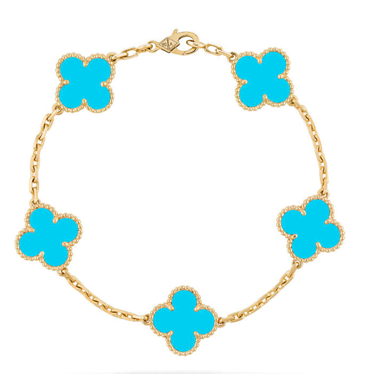 [Elowen Jewels] CLOVER 5 MOTIF TURQUOISE BRACELET COLLECTION