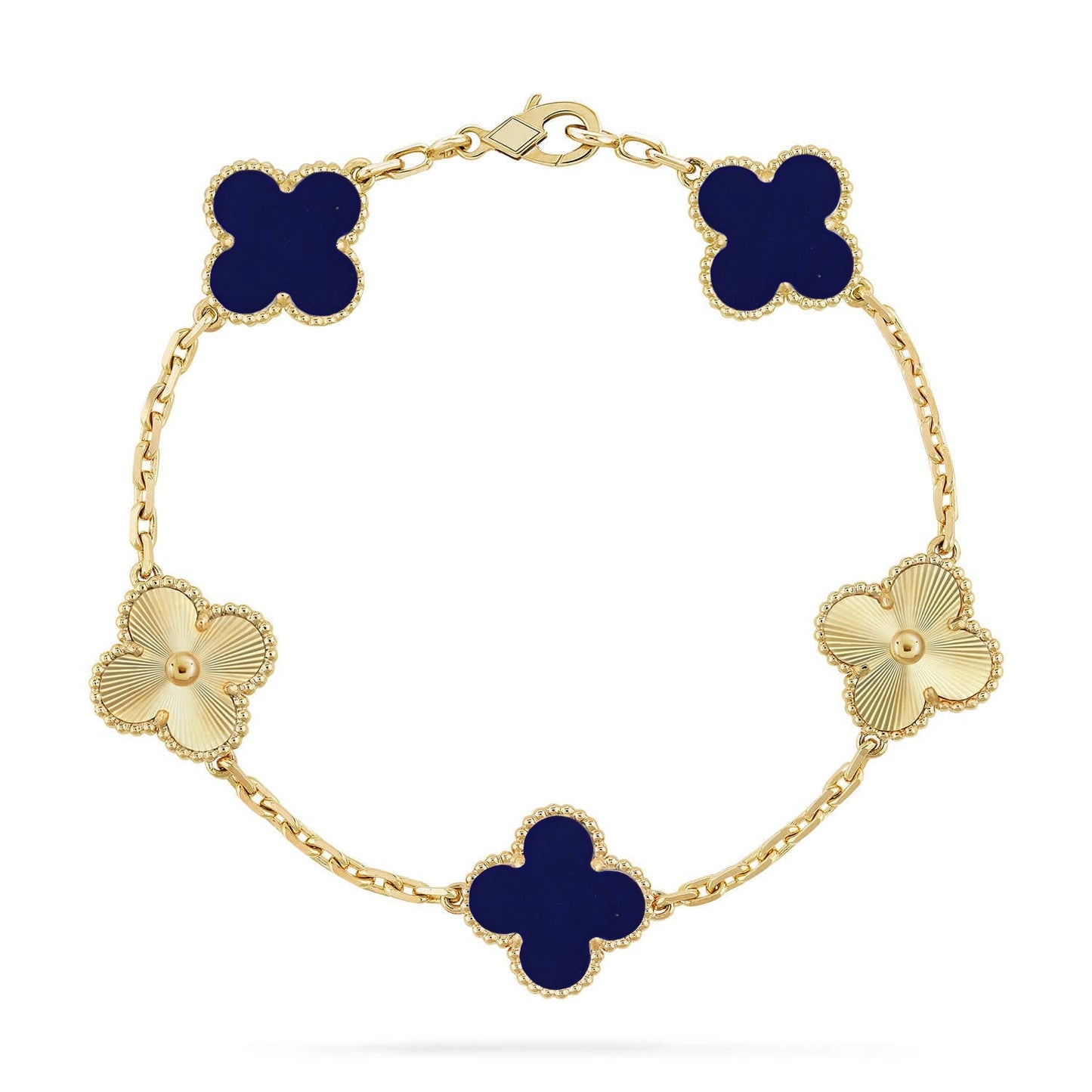 [Elowen Jewels]CLOVER 5 MOTIF LAPIS LAZULI BRACELET COLLECTION