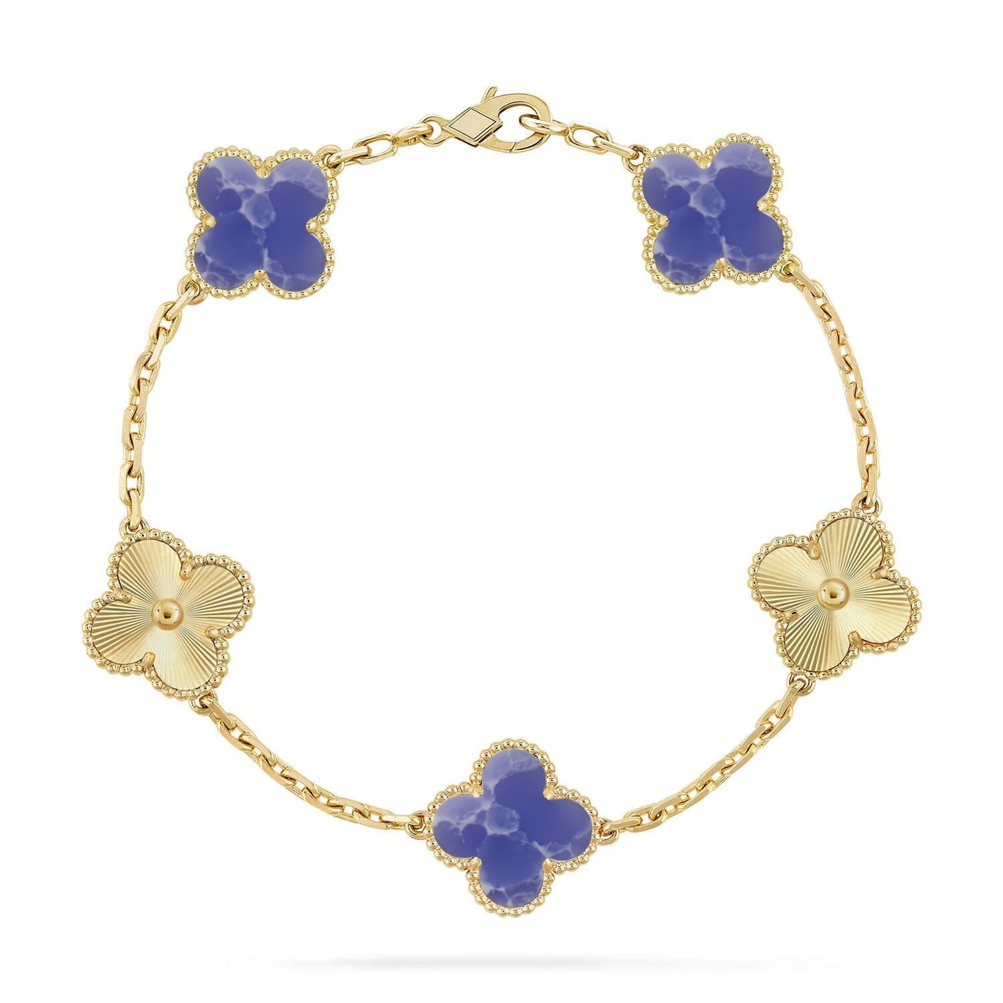 [Elowen Jewels]CLOVER 5 MOTIF BLUE VEINS BRACELET COLLECTION