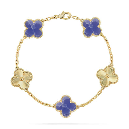 [Elowen Jewels]CLOVER 5 MOTIF BLUE VEINS BRACELET COLLECTION