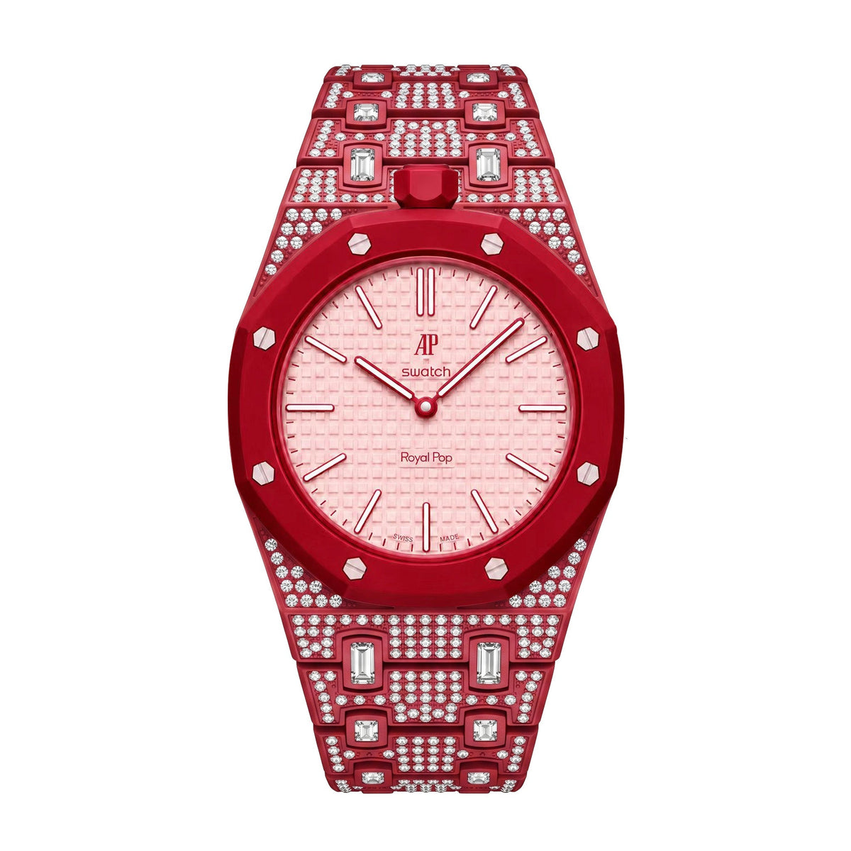 Royal Oak Pop Exclusive Bioceramic Case & Bioceramic Strap Full Diamond