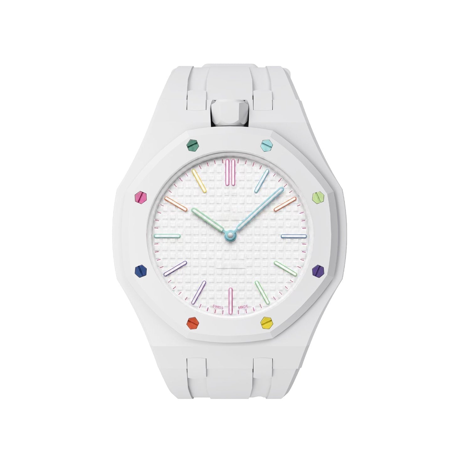 Oak Pop Exclusive  White Silicone Strap