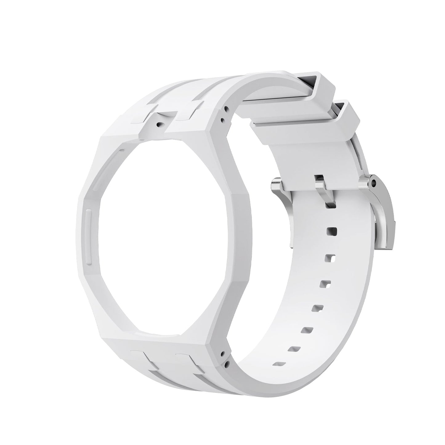Oak Pop Exclusive  White Silicone Strap