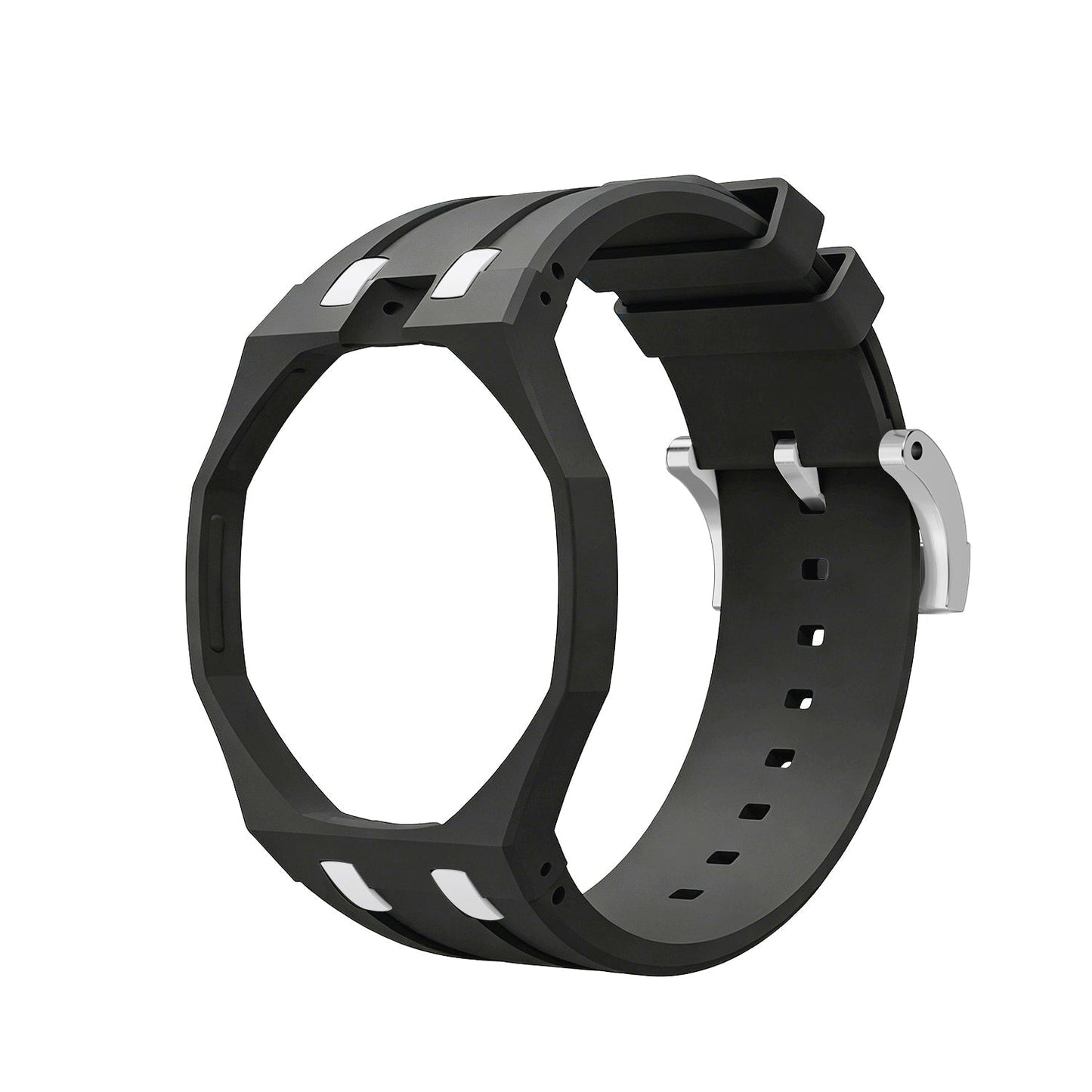Oak Pop Exclusive Black And White Silicone Strap