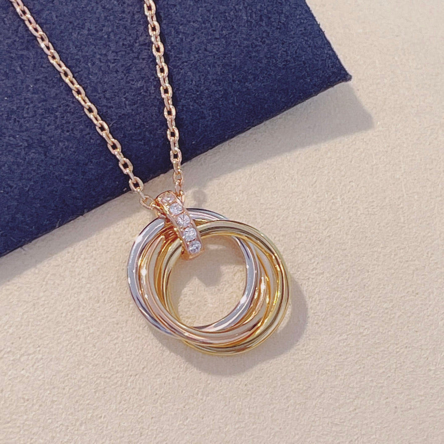 [Elowen Jewels]TRINITY NECKLACE GOLD  DIAMONDS