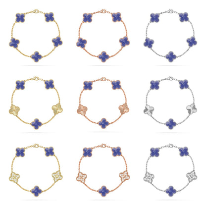 [Elowen Jewels]CLOVER 5 MOTIF BLUE VEINS BRACELET COLLECTION