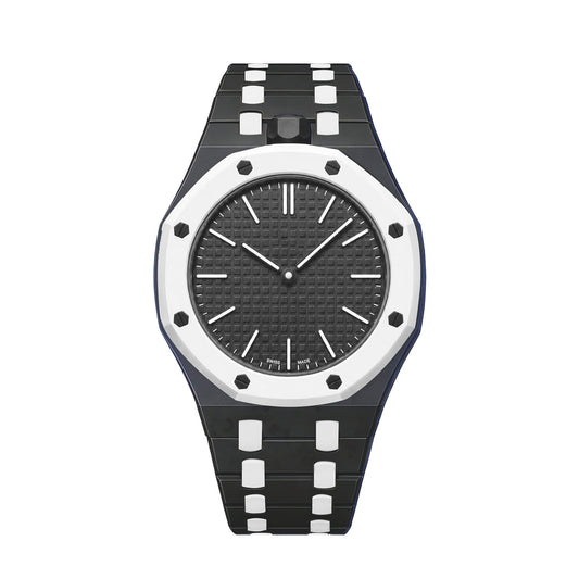 Oak Pop Exclusive Black And White Bioceramic Strap