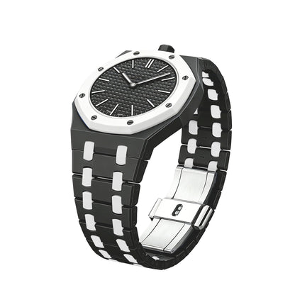 Oak Pop Exclusive Black And White Bioceramic Strap