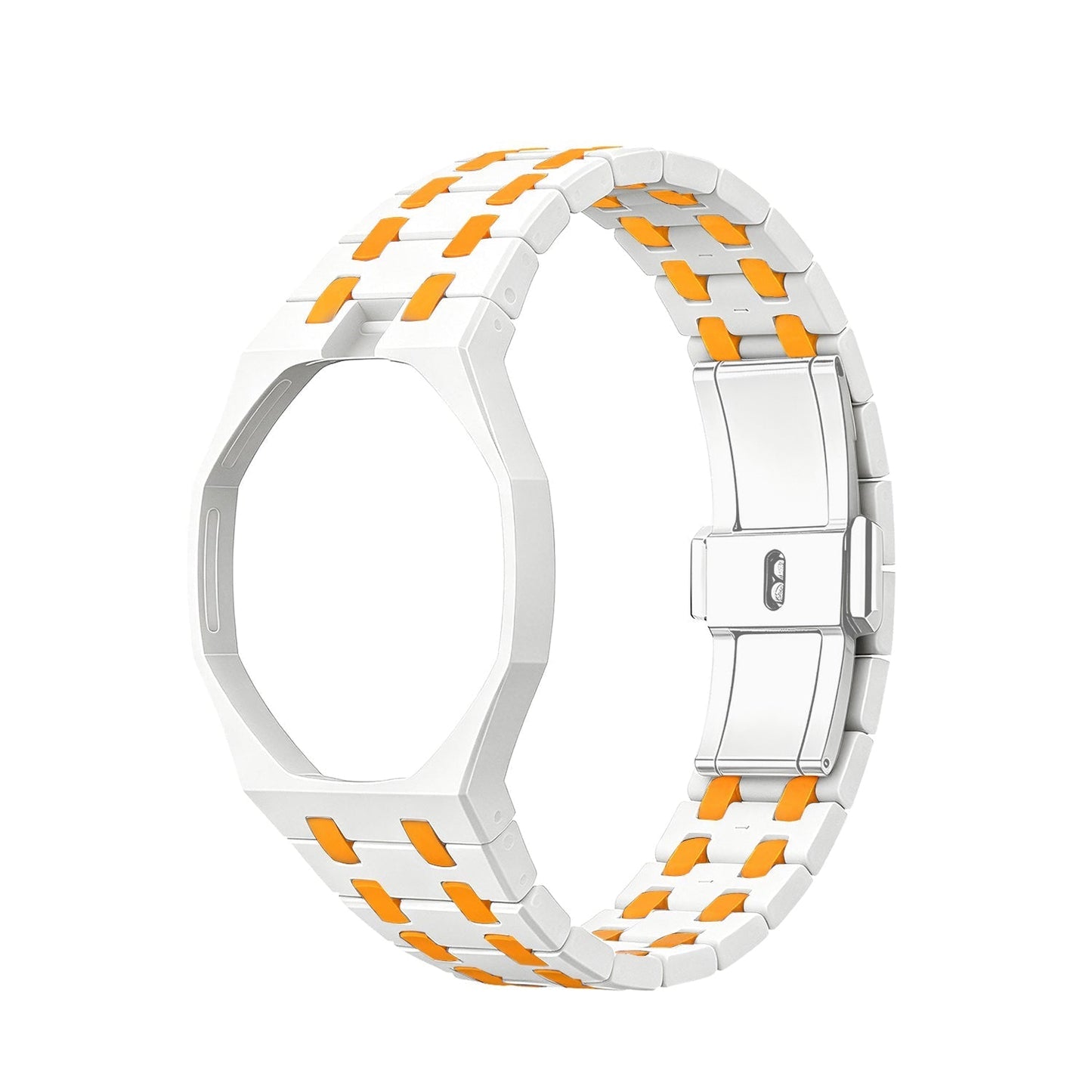 Oak Pop Exclusive White And Orange Bioceramic Strap